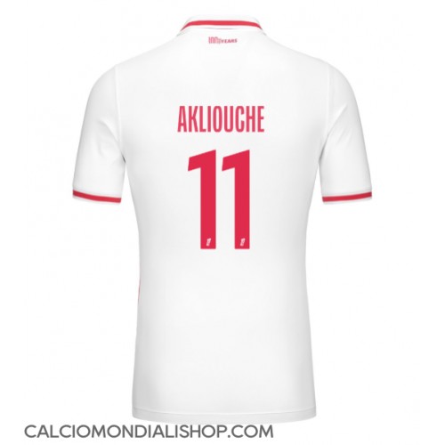 Maglie da calcio AS Monaco Maghnes Akliouche #11 Prima Maglia 2024-25 Manica Corta